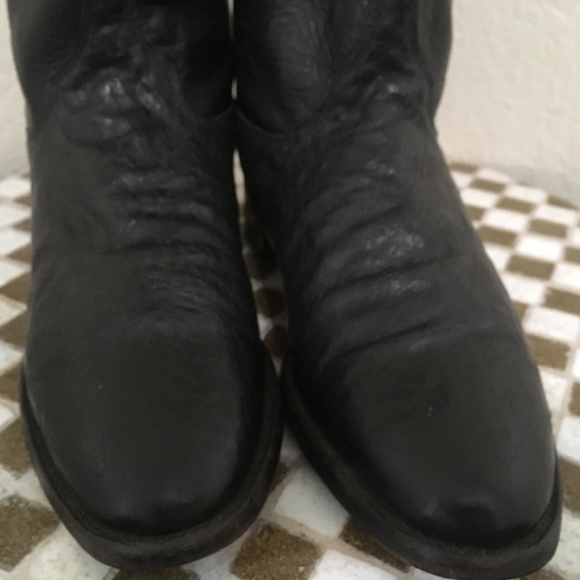 Black Smooth Ostrich Justin Roper Boots 10 b main image 5